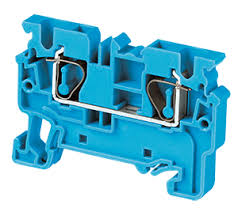 Connectwell CX4BU 4 FEED THRU SPRING CLAMP TB BLUE (Pack Of 100 Qty)