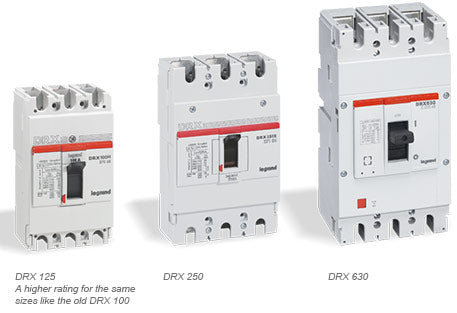 Legrand 669936 320A DRX 630 FP 50KA DRX MCCB with Electronic Sg (LSIg) Protection Unit