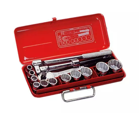 Taparia 14 Pcs. Square Drive Bi-Hex Socket Set S1BH