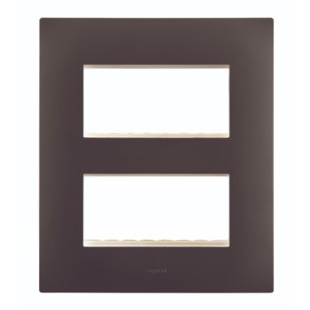Legrand 677529 8 Module (2 X 4) Cover Plate with Frame Chic Grey