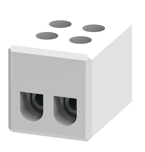 Connectwell Cb42H 4 2 Pole With Mount Hole Ceramic Tb Cb42H (Pack Of 50 Qty)