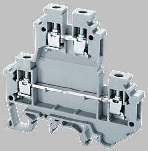 Connectwell Offset Double Level Pa Scr Terminal Block Grey ODL4U (Pack Of 50 Qty)