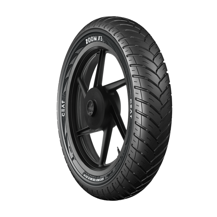 CEAT 110/80-17 Zoom Plus  Tube Less 57P Motorcycle Tube Less Tyre