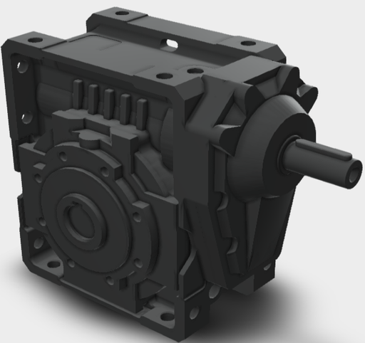 Bonfiglioli 0.75KW U : Universal Worm Reduction Gearbox With Solid Input Shaft W63U7HSB3